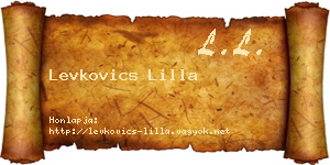 Levkovics Lilla névjegykártya